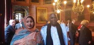 Biram Dah Abeid accompagné de son épouse en marge de la cérémonie de remise du titre de docteur honoris causa 