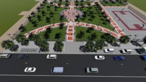 Projet du parc public de Tarhil à Nouadhibou en cours de construction